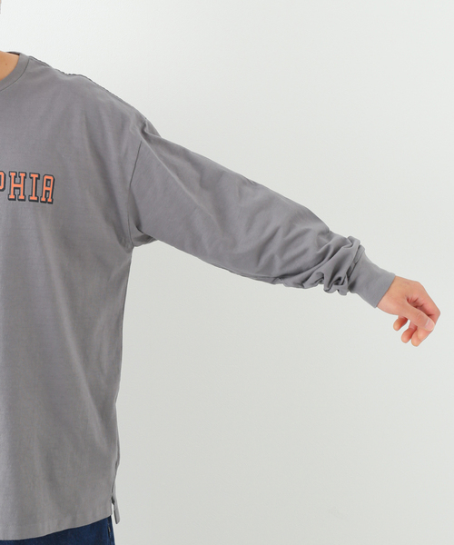 CAL O LINE(キャルオーライン)の「【CAL O LINE/キャルオーライン】PENN MAP ロングスリーブTシャツ(Tシャツ/カットソー・メンズ・チャコールグレー/ホワイト・LARGE/MEDIUM/X-LARGE)」の6枚目の写真