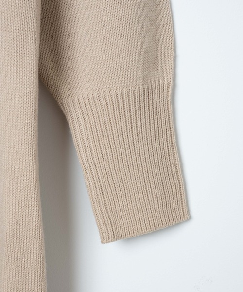 WEGO（ウィゴー）の「WEGO/【WEB限定】バックスリットタートルニットワンピース（ワンピース・レディース・ブラック/ダークグリーン/アイボリー・FREE）」の18枚目の写真