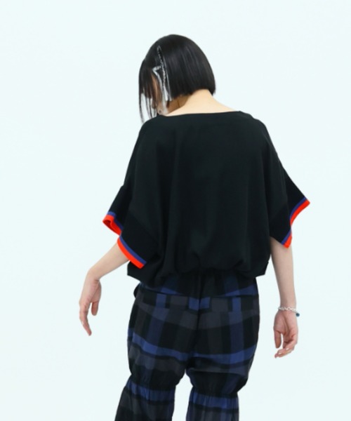 トップス bedsidedrama Rib sleeve short blouse bedsidedrama Rib sleeve short blouse