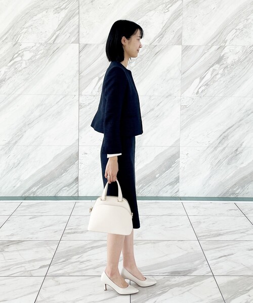 OPAQUE.CLIP(オペークドットクリップ)の「◆DELEGANT ツイードタイトスカート【OPAQUE.CLIP NAVY】(スカート・レディース・ブラック系3/ネイビー系3・38/40)」の7枚目の写真