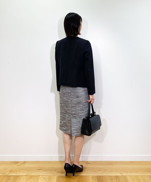 OPAQUE.CLIP(オペークドットクリップ)の「◆DELEGANT ツイードタイトスカート【OPAQUE.CLIP NAVY】(スカート・レディース・ブラック系3/ネイビー系3・38/40)」の14枚目の写真