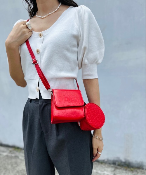 IO（イオ）（イオ）の「IO select / 2ＳＥＴショルダーＢＡＧ（ショルダーバッグ・レディース・レッド/グリーン/ベージュ/ブラック/ホワイト/オレンジ・ONESIZE）」の5枚目の写真