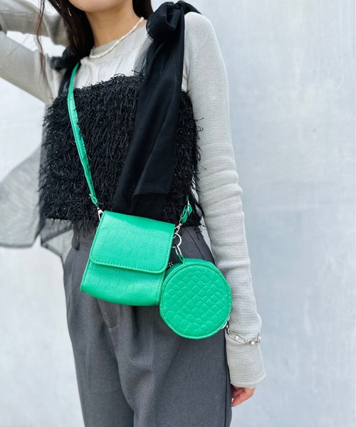 IO（イオ）（イオ）の「IO select / 2ＳＥＴショルダーＢＡＧ（ショルダーバッグ・レディース・レッド/グリーン/ベージュ/ブラック/ホワイト/オレンジ・ONESIZE）」の2枚目の写真