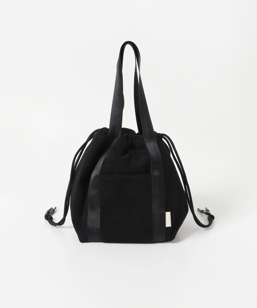 URBAN RESEARCH Sonny Label（アーバンリサーチサニーレーベル）の「コーデュロイ巾着バッグ（ショルダーバッグ・レディース・オフホワイト/ブラック・ONE）」の5枚目の写真