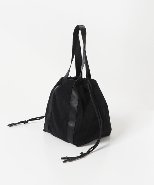 URBAN RESEARCH Sonny Label（アーバンリサーチサニーレーベル）の「コーデュロイ巾着バッグ（ショルダーバッグ・レディース・オフホワイト/ブラック・ONE）」の3枚目の写真