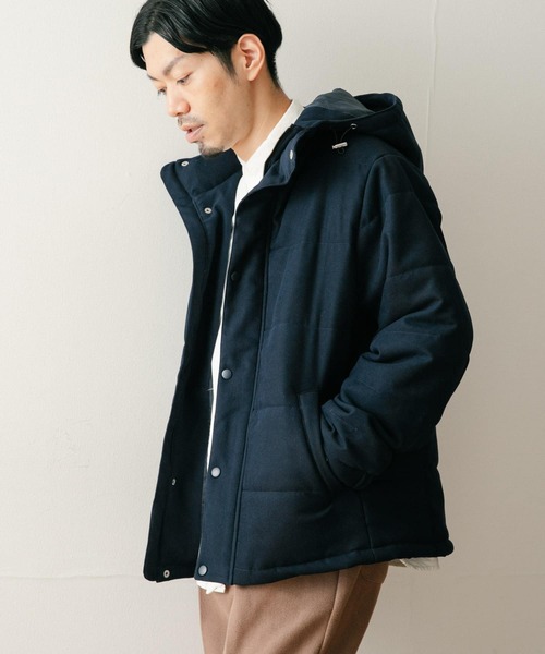 ITEMS URBANRESEARCH（アイテムズ アーバンリサーチ）の「中綿キルティング フーディージャケット（ダウンジャケット/コート・メンズ・ブラック/チャコールグレー/ブラウン/ネイビー・MEDIUM/LARGE）」の5枚目の写真