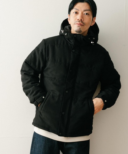 ITEMS URBANRESEARCH（アイテムズ アーバンリサーチ）の「中綿キルティング フーディージャケット（ダウンジャケット/コート・メンズ・ブラック/チャコールグレー/ブラウン/ネイビー・MEDIUM/LARGE）」の12枚目の写真