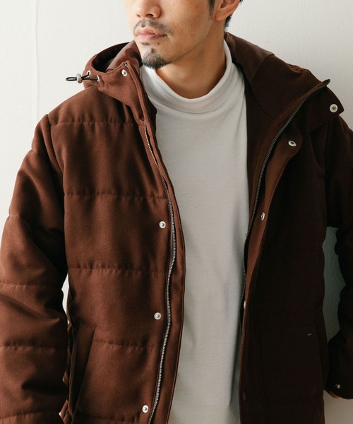 ITEMS URBANRESEARCH（アイテムズ アーバンリサーチ）の「中綿キルティング フーディージャケット（ダウンジャケット/コート・メンズ・ブラック/チャコールグレー/ブラウン/ネイビー・MEDIUM/LARGE）」の16枚目の写真