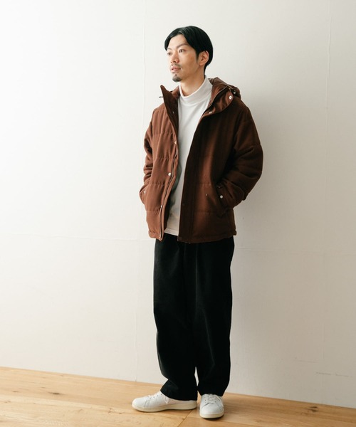 ITEMS URBANRESEARCH（アイテムズ アーバンリサーチ）の「中綿キルティング フーディージャケット（ダウンジャケット/コート・メンズ・ブラック/チャコールグレー/ブラウン/ネイビー・MEDIUM/LARGE）」の20枚目の写真