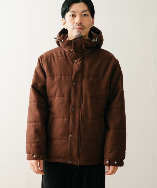 ITEMS URBANRESEARCH（アイテムズ アーバンリサーチ）の「中綿キルティング フーディージャケット（ダウンジャケット/コート・メンズ・ブラック/チャコールグレー/ブラウン/ネイビー・MEDIUM/LARGE）」の21枚目の写真