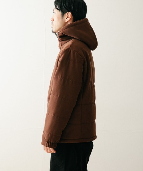 ITEMS URBANRESEARCH（アイテムズ アーバンリサーチ）の「中綿キルティング フーディージャケット（ダウンジャケット/コート・メンズ・ブラック/チャコールグレー/ブラウン/ネイビー・MEDIUM/LARGE）」の22枚目の写真