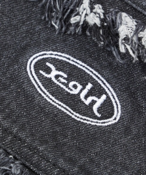 X-girl（エックスガール）の「DENIM TOTE BAG（トートバッグ・レディース・ブラック/インディゴブルー・ONE SIZE）」の11枚目の写真