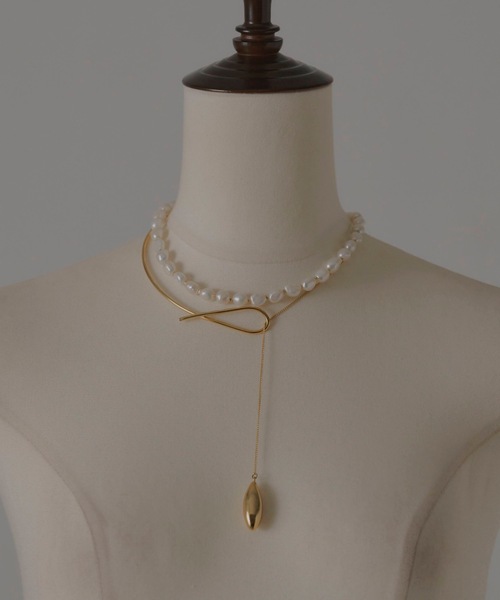 loni（ロニ）の「【金属アレルギー対応】Seed asymmetry chorker (アシンメトリーチョーカー）（チョーカー・レディース・シルバー/ゴールド/その他・FREE）」の8枚目の写真