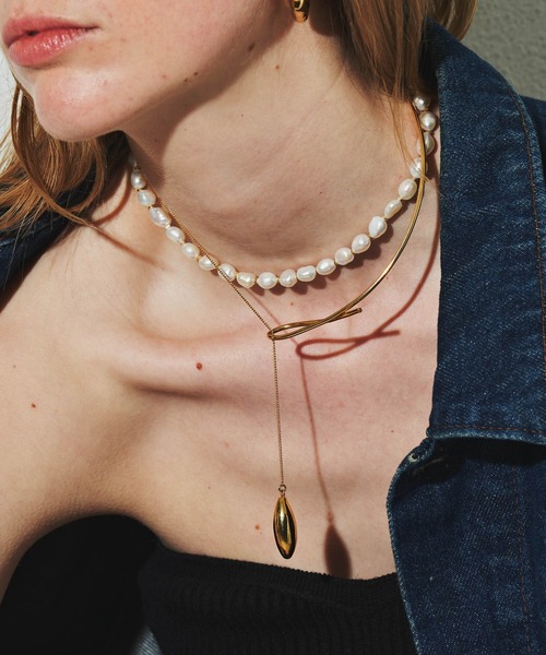 loni（ロニ）の「【金属アレルギー対応】Seed asymmetry chorker (アシンメトリーチョーカー）（チョーカー・レディース・シルバー/ゴールド/その他・FREE）」の16枚目の写真