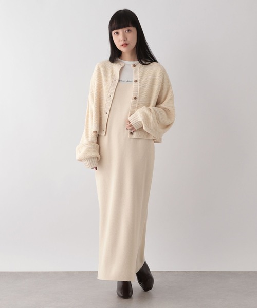 LOWRYS FARM（ローリーズファーム）の「ツイードフウＣＤ＊キャミ２Ｐワンピース　177254（ワンピース・レディース・ブラック/ブラウン/アイボリー・FREE）」の3枚目の写真