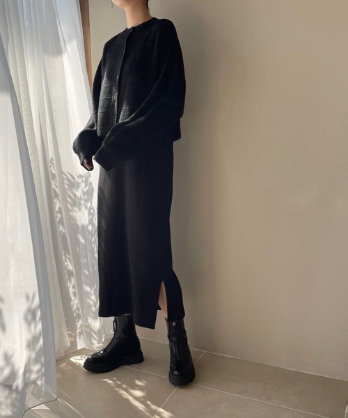 LOWRYS FARM（ローリーズファーム）の「ツイードフウＣＤ＊キャミ２Ｐワンピース　177254（ワンピース・レディース・ブラック/ブラウン/アイボリー・FREE）」の4枚目の写真