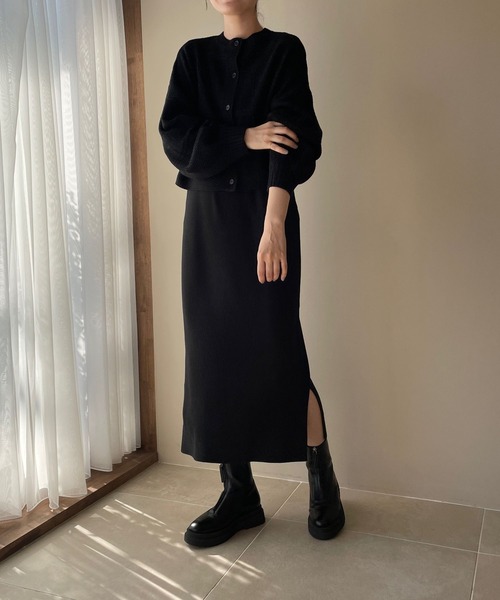 LOWRYS FARM（ローリーズファーム）の「ツイードフウＣＤ＊キャミ２Ｐワンピース　177254（ワンピース・レディース・ブラック/ブラウン/アイボリー・FREE）」の8枚目の写真