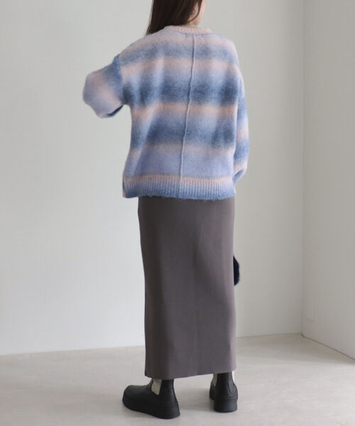 fredy emue（フレディエミュ）の「ウエストラメポンチタイトスカート（スカート・レディース・ブラック/モカ・38/36）」の6枚目の写真