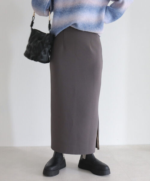 fredy emue（フレディエミュ）の「ウエストラメポンチタイトスカート（スカート・レディース・ブラック/モカ・38/36）」の9枚目の写真