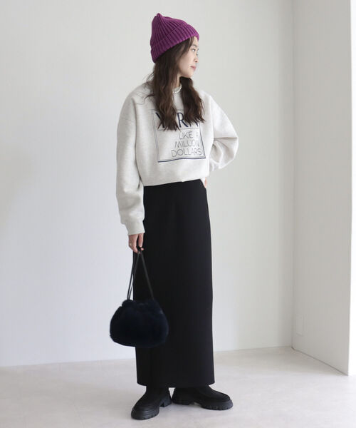 fredy emue（フレディエミュ）の「ウエストラメポンチタイトスカート（スカート・レディース・ブラック/モカ・38/36）」の10枚目の写真