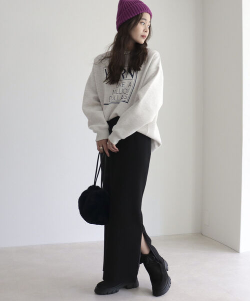 fredy emue（フレディエミュ）の「ウエストラメポンチタイトスカート（スカート・レディース・ブラック/モカ・38/36）」の12枚目の写真