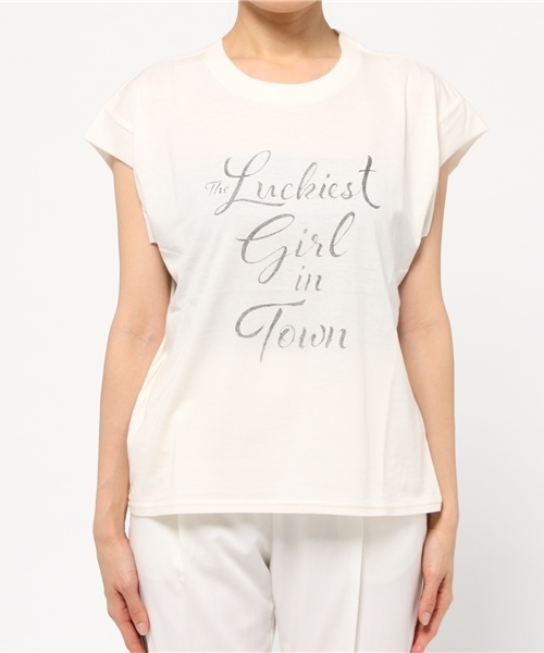 Sheta（シータ）の「プリントTeeLuckiestgirl（Tシャツ/カットソー・レディース・オフホワイト/グレー・FREE）」の10枚目の写真