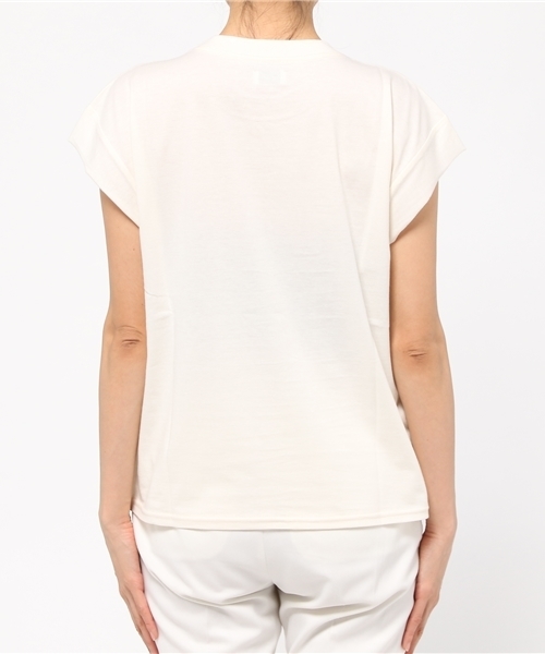 Sheta（シータ）の「プリントTeeLuckiestgirl（Tシャツ/カットソー・レディース・オフホワイト/グレー・FREE）」の5枚目の写真