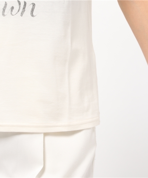 Sheta（シータ）の「プリントTeeLuckiestgirl（Tシャツ/カットソー・レディース・オフホワイト/グレー・FREE）」の8枚目の写真