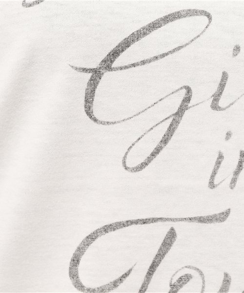 Sheta（シータ）の「プリントTeeLuckiestgirl（Tシャツ/カットソー・レディース・オフホワイト/グレー・FREE）」の3枚目の写真