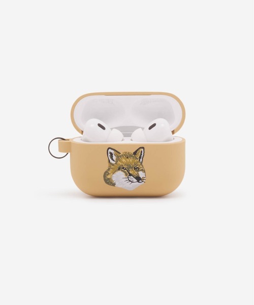 Maison Kitsune（メゾンキツネ）の「FOX HEAD CARABINER CASE FOR AIRPODS PRO  2 BEIGE（ヘッドフォン/イヤホン・メンズ・ベージュ・U）」の2枚目の写真
