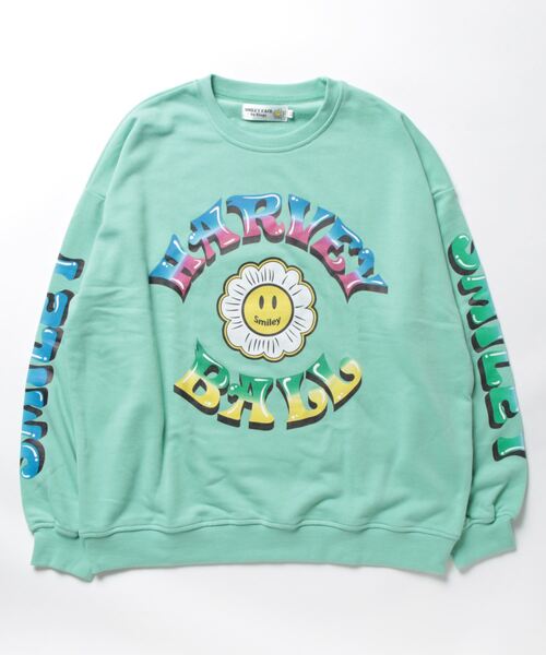 ＪＵＧＬＡＮＳ（ユグランス）の「【SMILEY FACE】フラワースマイルトレーナー/メンズ（スウェット・メンズ・グリーン/ホワイト/ブラック・M/L）」の3枚目の写真