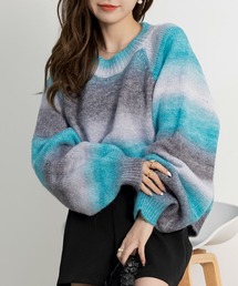 DAY CLOSET | レディース バルーンスリーブグラデーションニットセーター(ニット/セーター)