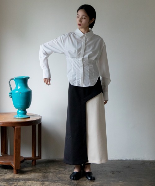 VACANCY（ヴァカンシー）の「配色ペンシルスカート（スカート・レディース・ブルー/ブラック・FREE）」の4枚目の写真