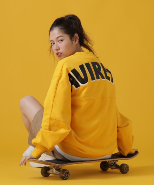 AVIREX（アヴィレックス）の「BIG LOGO CREW NECK SWEAT/ ビッグロゴクルーネックスウェット（スウェット・レディース・その他11/グレー系その他3/グリーン/イエロー・2XL/XL/M/L）」の3枚目の写真
