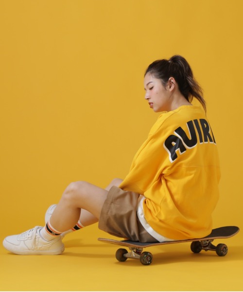 AVIREX（アヴィレックス）の「BIG LOGO CREW NECK SWEAT/ ビッグロゴクルーネックスウェット（スウェット・レディース・その他11/グレー系その他3/グリーン/イエロー・2XL/XL/M/L）」の10枚目の写真