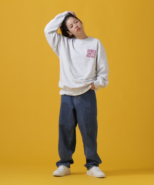 AVIREX（アヴィレックス）の「BIG LOGO CREW NECK SWEAT/ ビッグロゴクルーネックスウェット（スウェット・レディース・その他11/グレー系その他3/グリーン/イエロー・2XL/XL/M/L）」の17枚目の写真