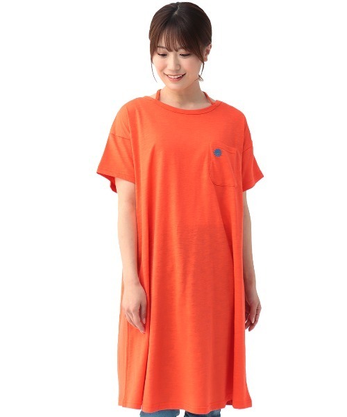 チチカカ（チチカカ）の「スラブ天竺ホルターワンピース（ワンピース・レディース・ブラック/パープル/オレンジ・FREE）」の10枚目の写真