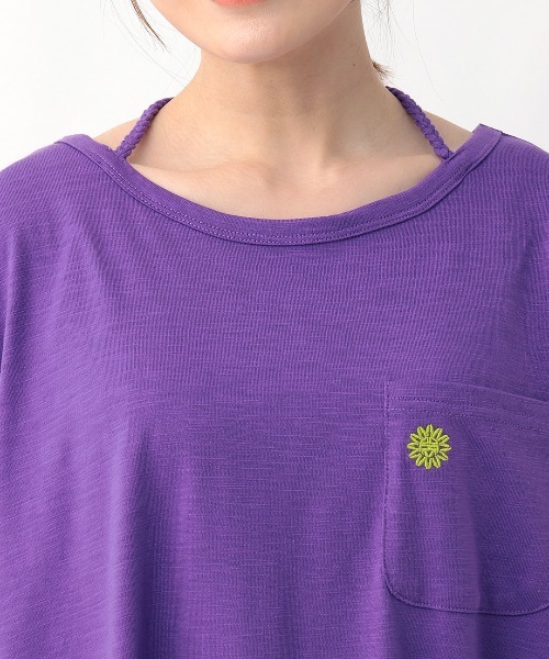 チチカカ（チチカカ）の「スラブ天竺ホルターワンピース（ワンピース・レディース・ブラック/パープル/オレンジ・FREE）」の13枚目の写真