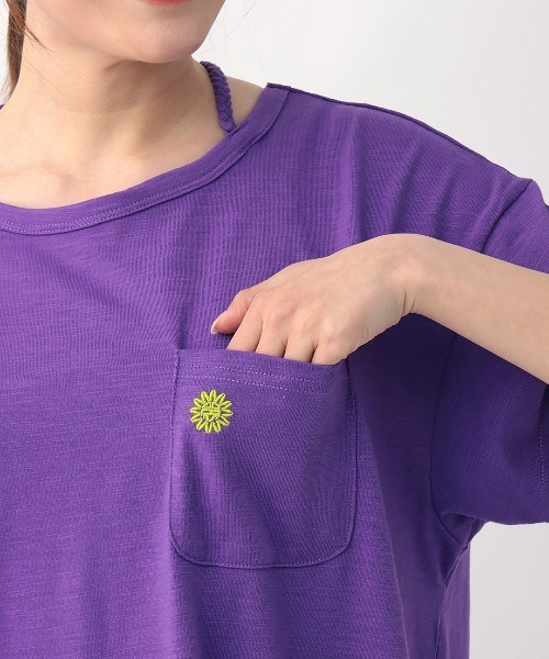 チチカカ（チチカカ）の「スラブ天竺ホルターワンピース（ワンピース・レディース・ブラック/パープル/オレンジ・FREE）」の14枚目の写真