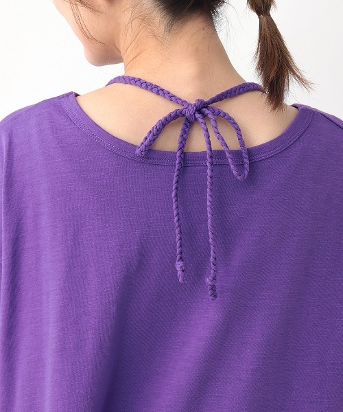 チチカカ（チチカカ）の「スラブ天竺ホルターワンピース（ワンピース・レディース・ブラック/パープル/オレンジ・FREE）」の15枚目の写真