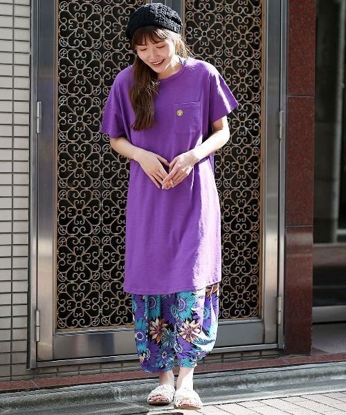 チチカカ（チチカカ）の「スラブ天竺ホルターワンピース（ワンピース・レディース・ブラック/パープル/オレンジ・FREE）」の6枚目の写真