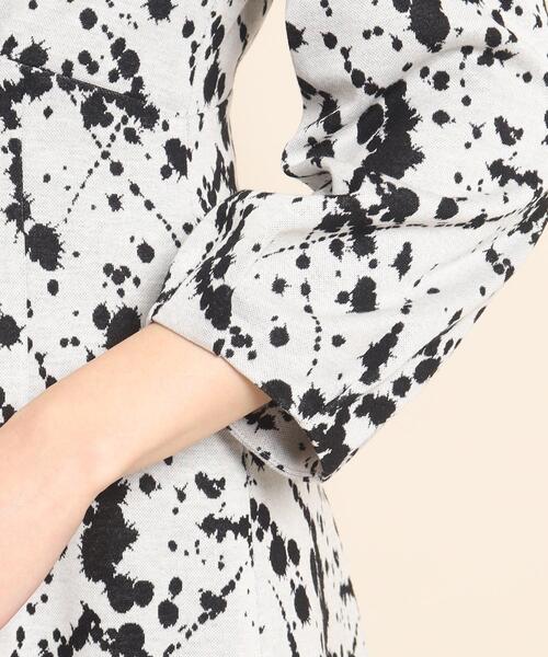 COUP DE CHANCE フレアーワンピース　40 L 洗える／裏地無し／ジャージ素材】セミフレアーワンピース（ミドル