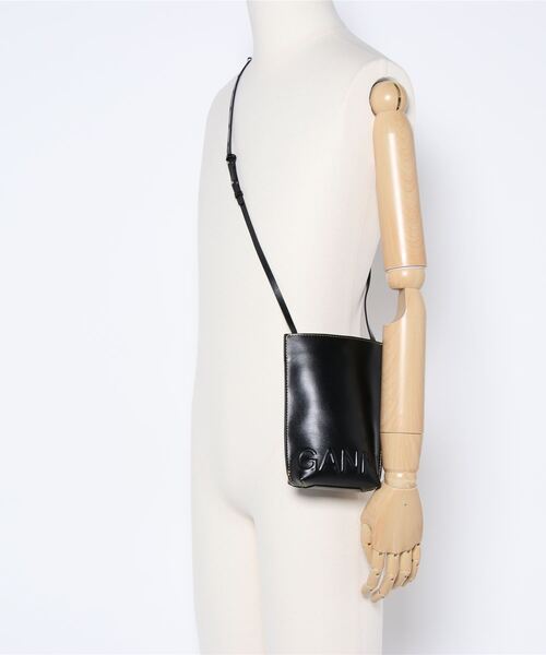 Banner Small Crossbody Yellow Stitch - Black