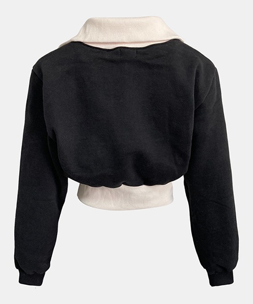 Cozy&Kitsch（コージーアンドキッチ）の「Cozy＆Kitsch カラークロップ裏起毛スウェット（スウェット・レディース・ホワイト系その他/ブラック・FREE）」の13枚目の写真