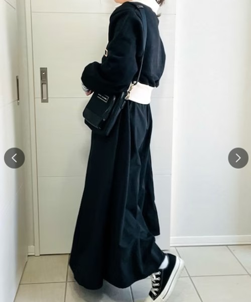 Cozy&Kitsch（コージーアンドキッチ）の「Cozy＆Kitsch カラークロップ裏起毛スウェット（スウェット・レディース・ホワイト系その他/ブラック・FREE）」の20枚目の写真