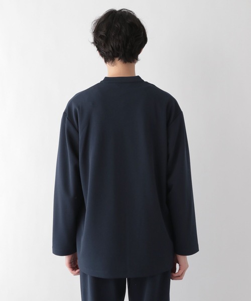 青カーディガン GLOBAL WORK（グローバルワーク）の「ジョーゼットジャケカーデ/163599