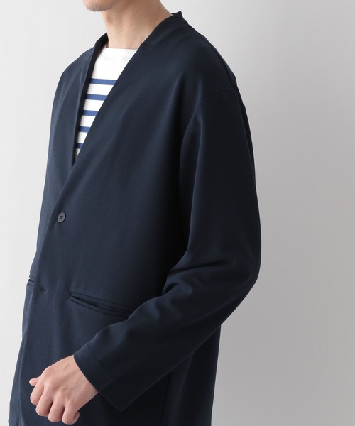 青カーディガン GLOBAL WORK（グローバルワーク）の「ジョーゼットジャケカーデ/163599