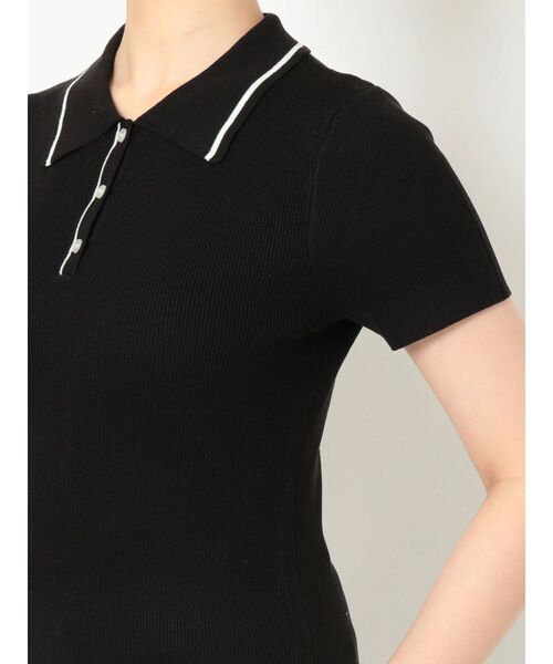 MURUA（ムルーア）の「ヘムラインニットポロシャツ（ポロシャツ・レディース・ブラック/オレンジ・FREE）」の18枚目の写真