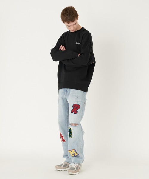 Levi's（リーバイス）の「Levi's/リーバイス クルーネック スウェットシャツ ブラック MINERAL BLACK（スウェット・メンズ・ブラック・S/M/L/XL）」の5枚目の写真