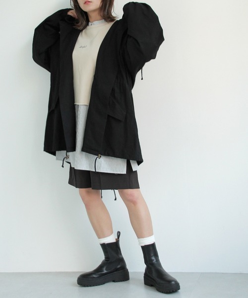Crisp（クリスプ）の「オーバースノーパーカー（モッズコート・レディース・ブラック/ホワイト/ベージュ・FREE）」の21枚目の写真